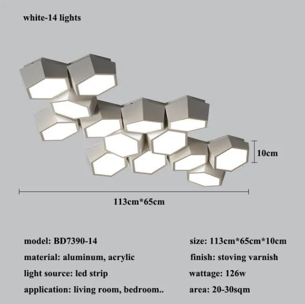 Modern Geometry Alloy LED Ceiling Chandeliers