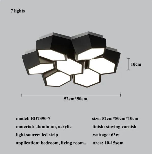 Modern Geometry Alloy LED Ceiling Chandeliers