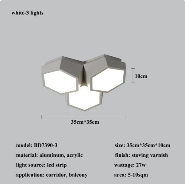 Modern Geometry Alloy LED Ceiling Chandeliers