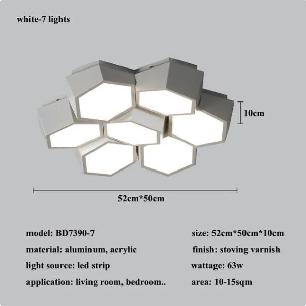 Modern Geometry Alloy LED Ceiling Chandeliers