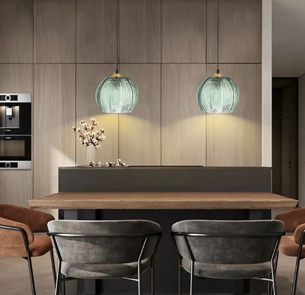 Contemporary Glass Patterned Pendant Lights