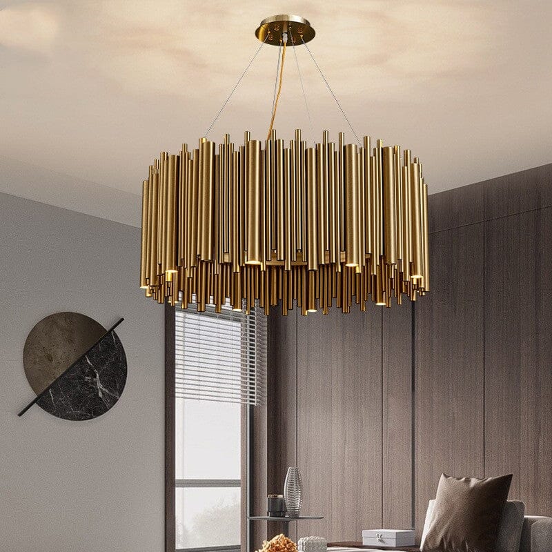 Stainless Steel Gold Aluminum Alloy Tube Chandelier