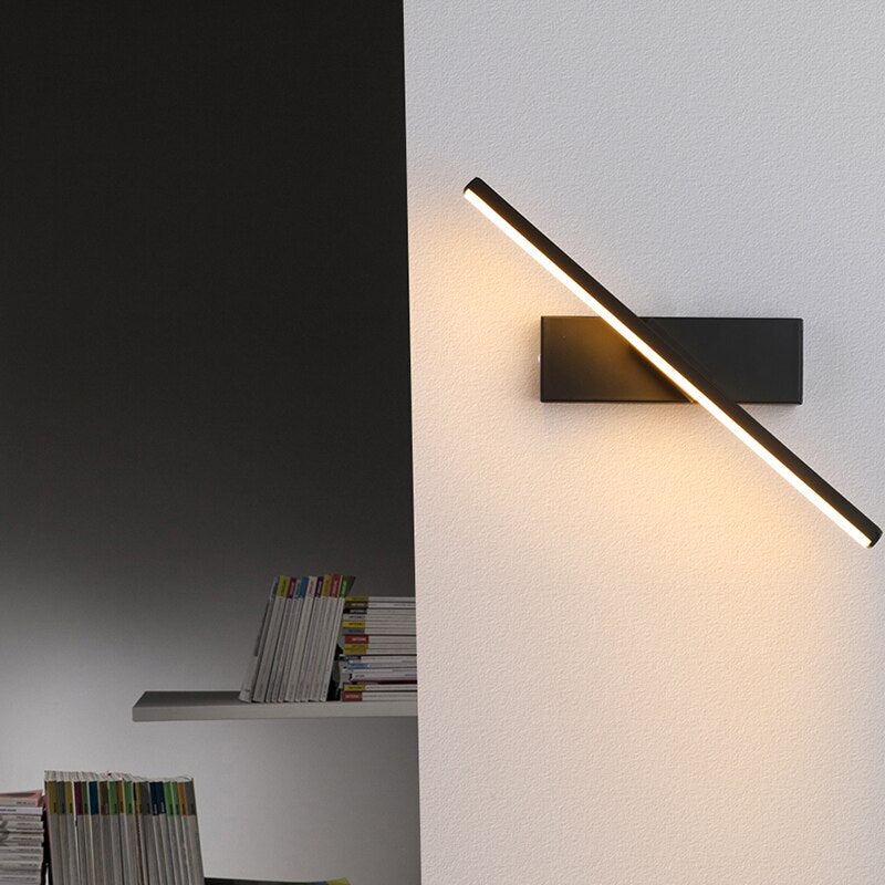 Simple Straight Stick Rotating Wall Lamp