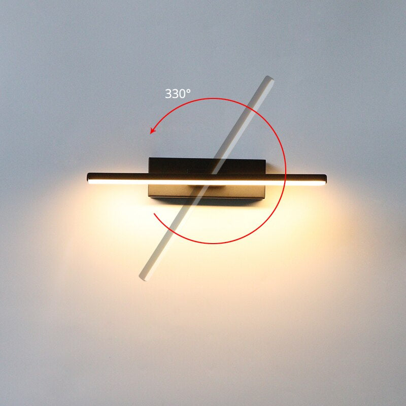 Simple Straight Stick Rotating Wall Lamp