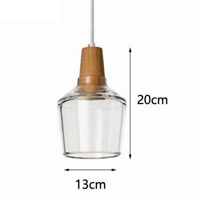 Antique Glass Coated Wood Pendant Lights