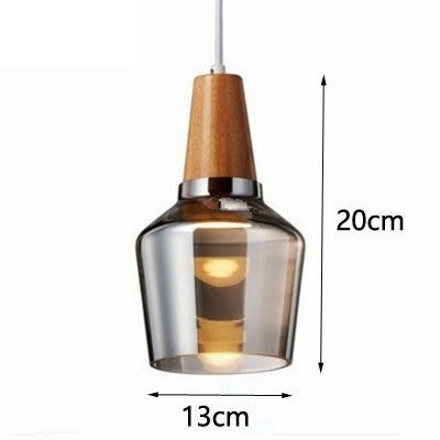 Antique Glass Coated Wood Pendant Lights