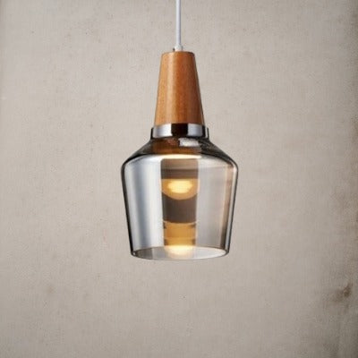 Antique Glass Coated Wood Pendant Lights