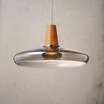 Antique Glass Coated Wood Pendant Lights