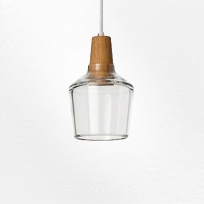 Antique Glass Coated Wood Pendant Lights