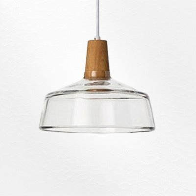 Antique Glass Coated Wood Pendant Lights