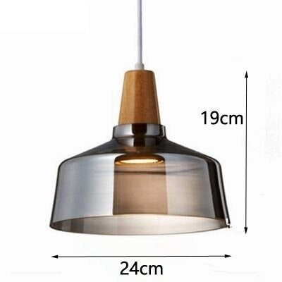 Antique Glass Coated Wood Pendant Lights