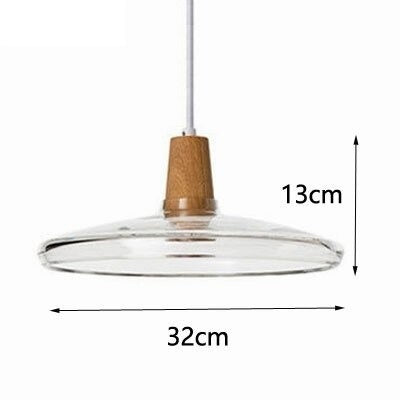 Antique Glass Coated Wood Pendant Lights