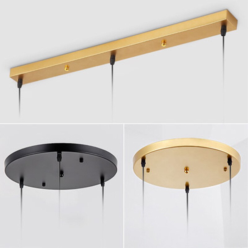 Ceiling Canopy Base for Pendant Light Multi Size DIY Black/White/Gold Plate 3/4/5