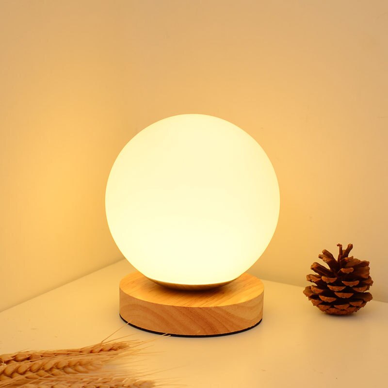 Modern Round Glass Table Lamp