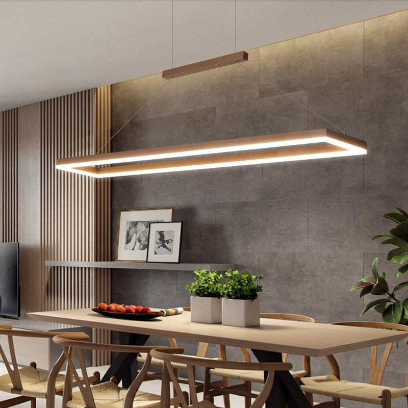 Rectangular Aluminum LED Suspension Chandelier