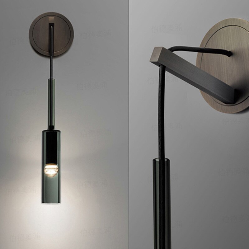 Luxury Tube Smoked Glass Wall Lamp