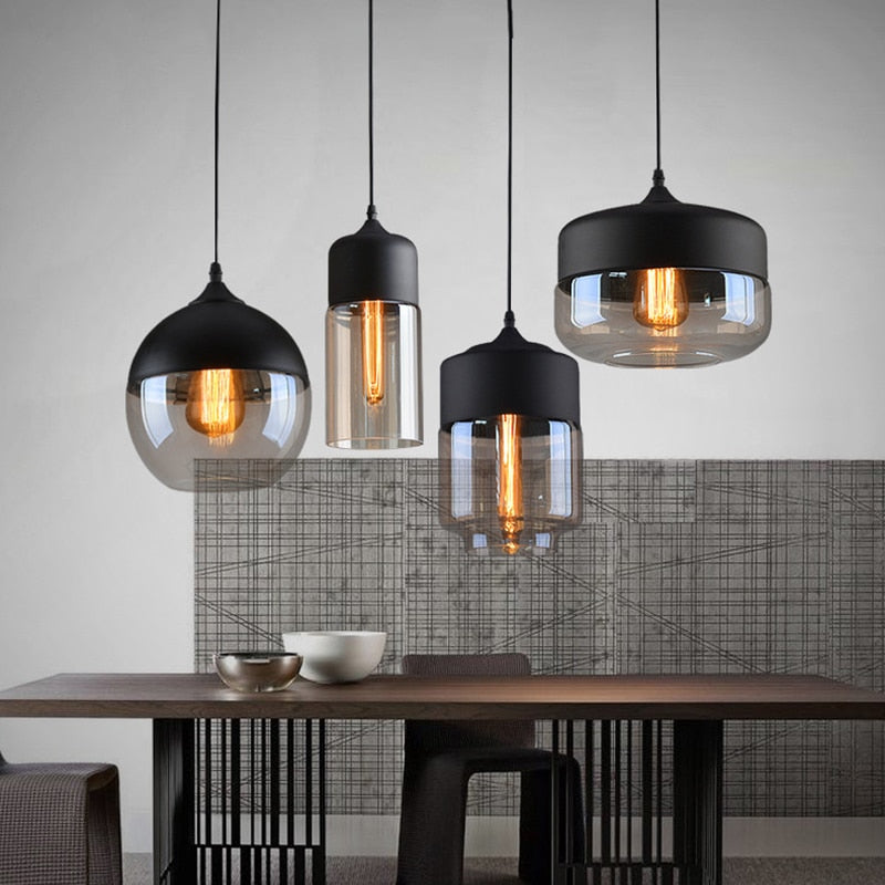 Blended Combination Metal Glass Pendant Lights