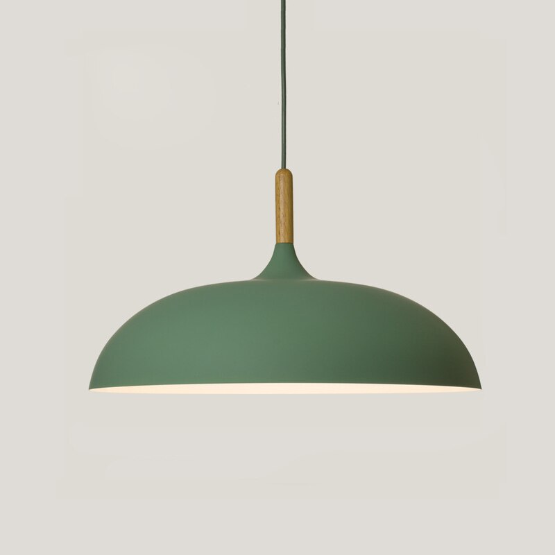 Minimalist Wood & Aluminum Pendant Light
