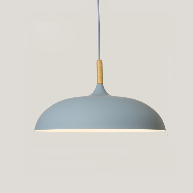Minimalist Wood & Aluminum Pendant Light