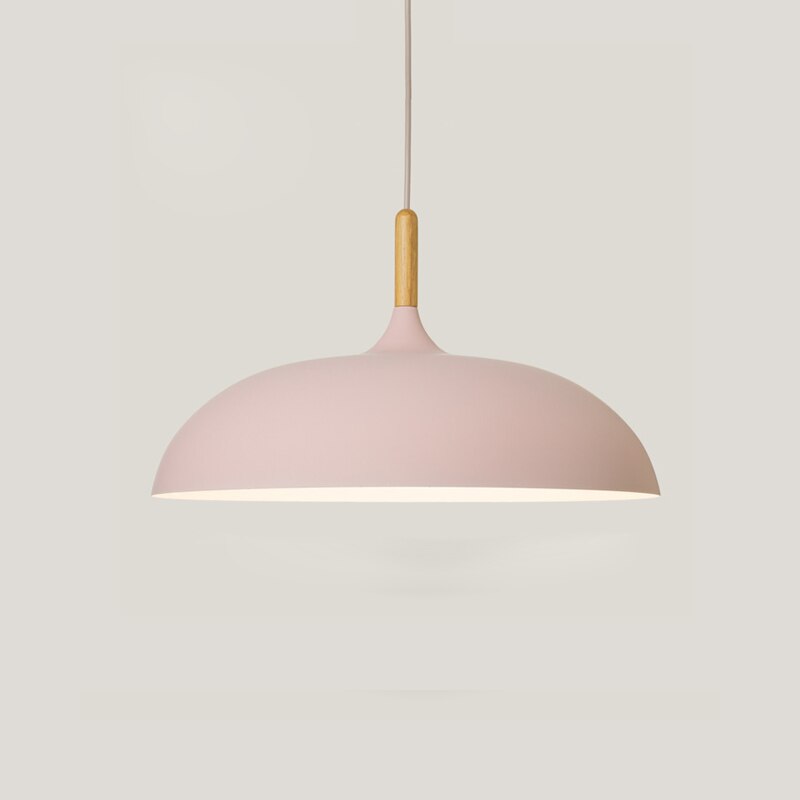 Minimalist Wood & Aluminum Pendant Light