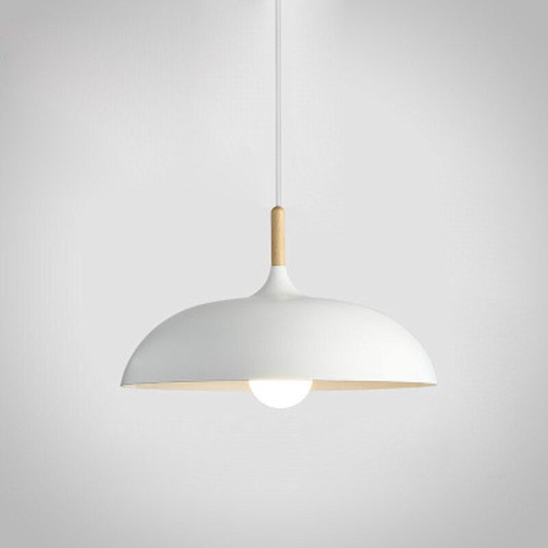Minimalist Wood & Aluminum Pendant Light
