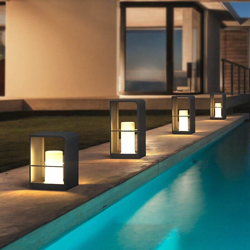 Modern Solar Waterproof Garden Pathway Floor Lamps