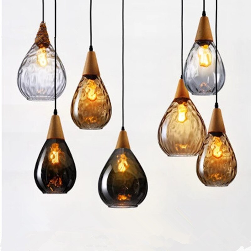 Modern Glass Water Drop Lampshade Pendant lamp