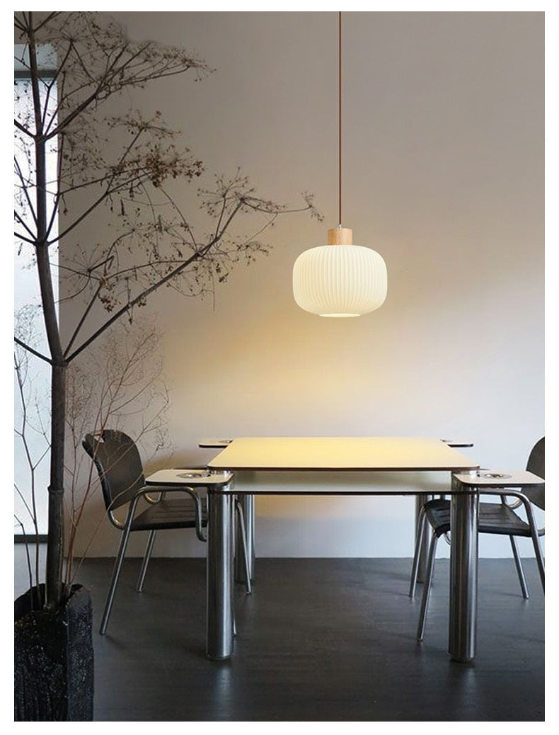 White Loft Glass Lampshade Pendant Lamp