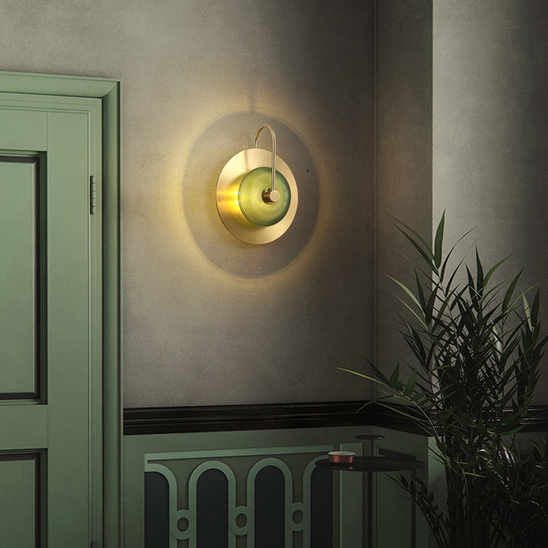 Circular Radiance Glass Wall Light