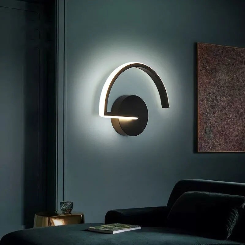 Minimalist Semi-Circle Metal Wall Light