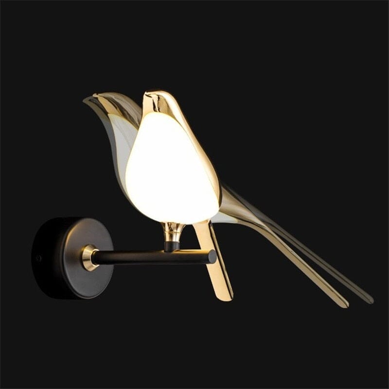Nordic Magpie Art Design Golden Bird Wall Lights