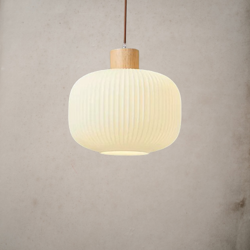 White Loft Glass Lampshade Pendant Lamp