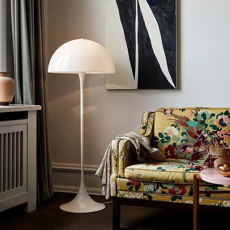Panthella Acrylic White Mushroom Floor Lamp