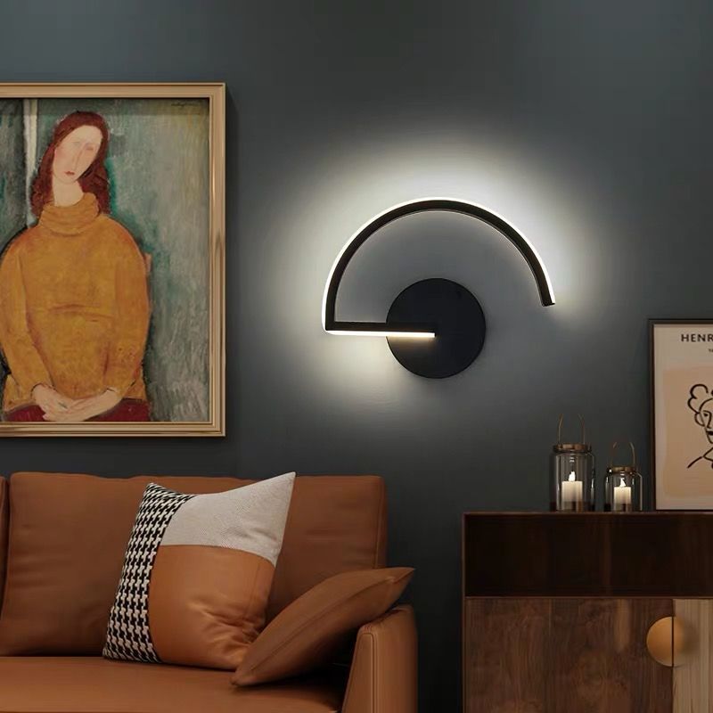 Minimalist Semi-Circle Metal Wall Light