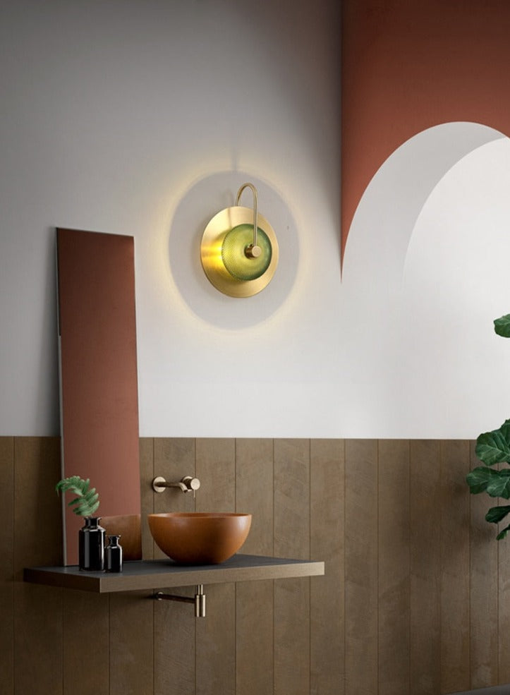 Circular Radiance Glass Wall Light