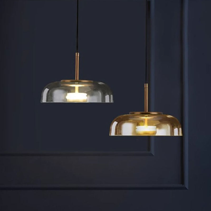 Modern Cupola Glass Cup LED Pendant Light