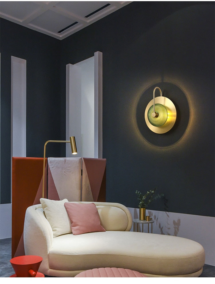 Circular Radiance Glass Wall Light