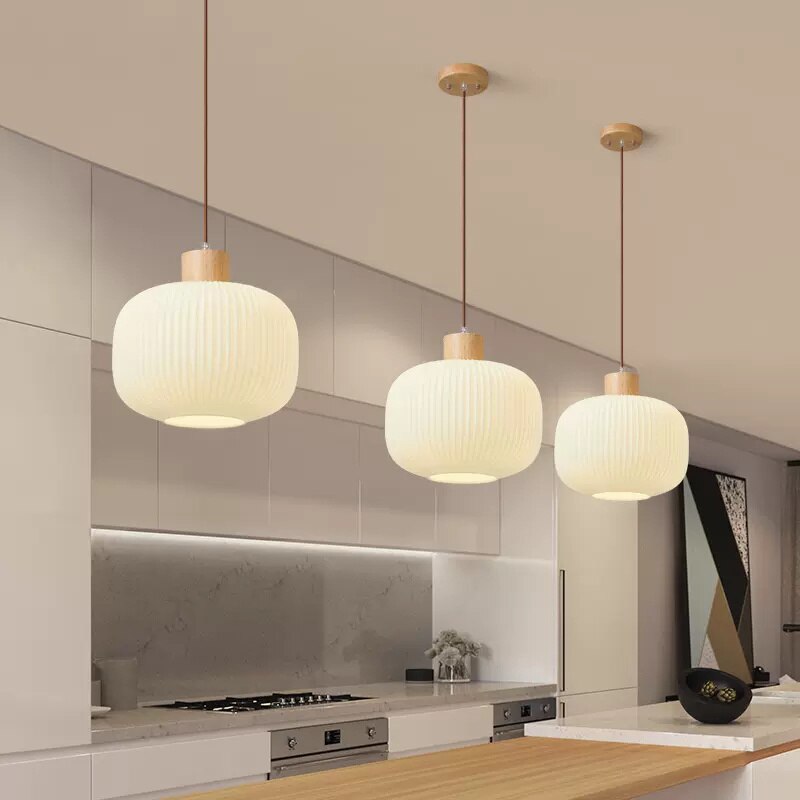 White Loft Glass Lampshade Pendant Lamp
