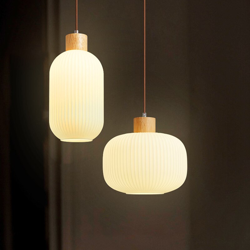 White Loft Glass Lampshade Pendant Lamp