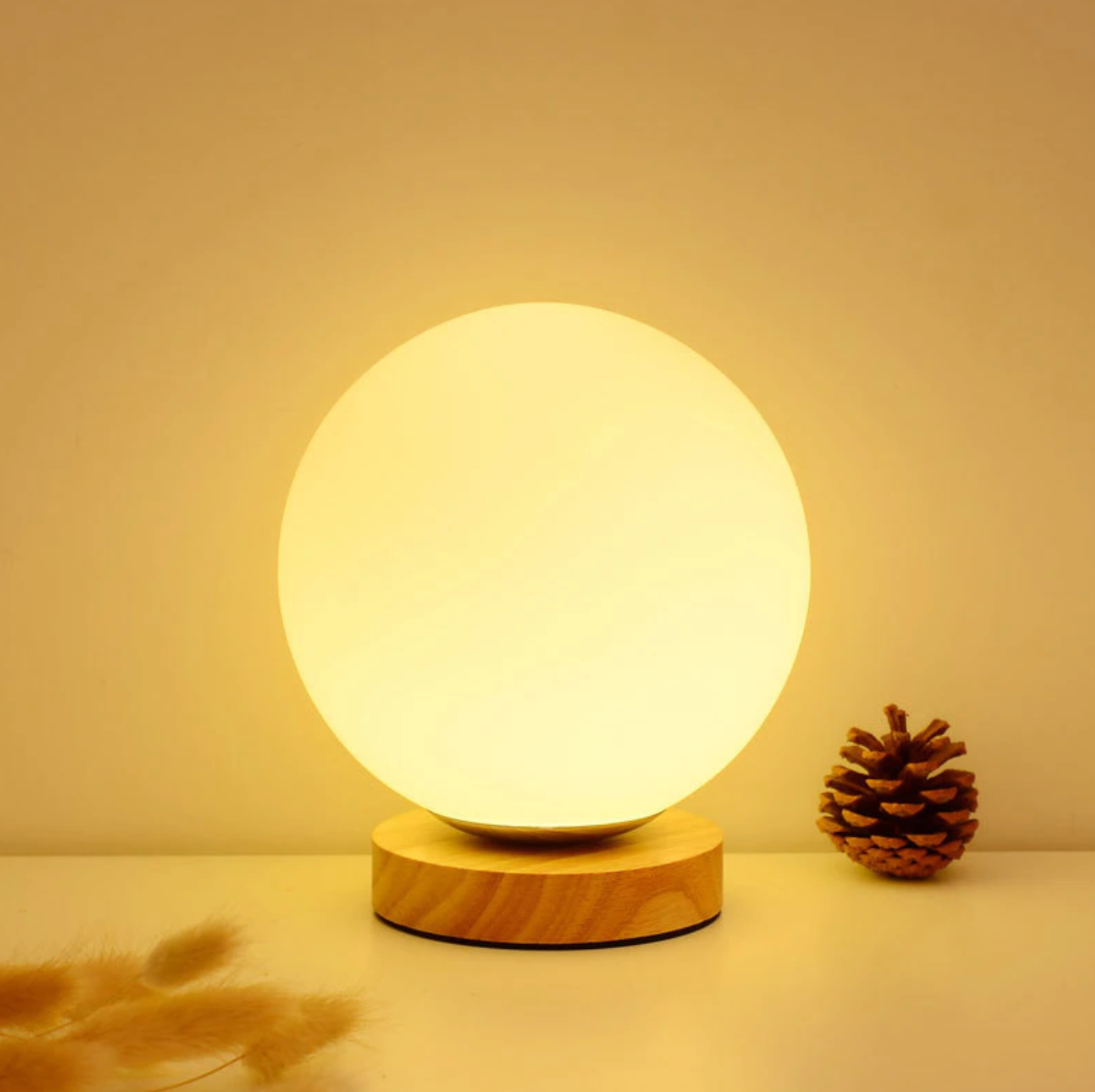 Modern Round Glass Table Lamp