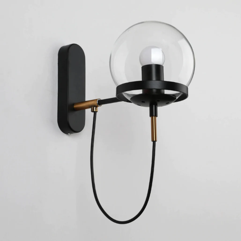 Modern Glass Globe LED Wall Lamp - Illuminate Your Space with Style ...
