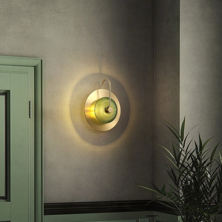 Circular Radiance Glass Wall Light