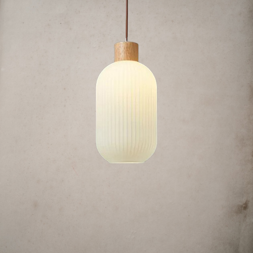 White Loft Glass Lampshade Pendant Lamp