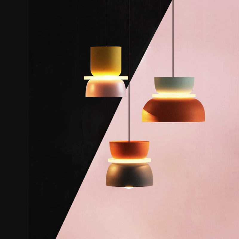 Colorful Macaron Pendant Hanging Light plug in Nordic Design Living Room Office Bedside Dining Kitchen House Renovation Chandelier Bar Lamps