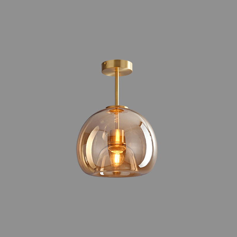 Modern Nordic Minimalist Dome Glass Ceiling Light
