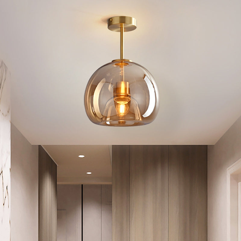 Modern Nordic Minimalist Dome Glass Ceiling Light