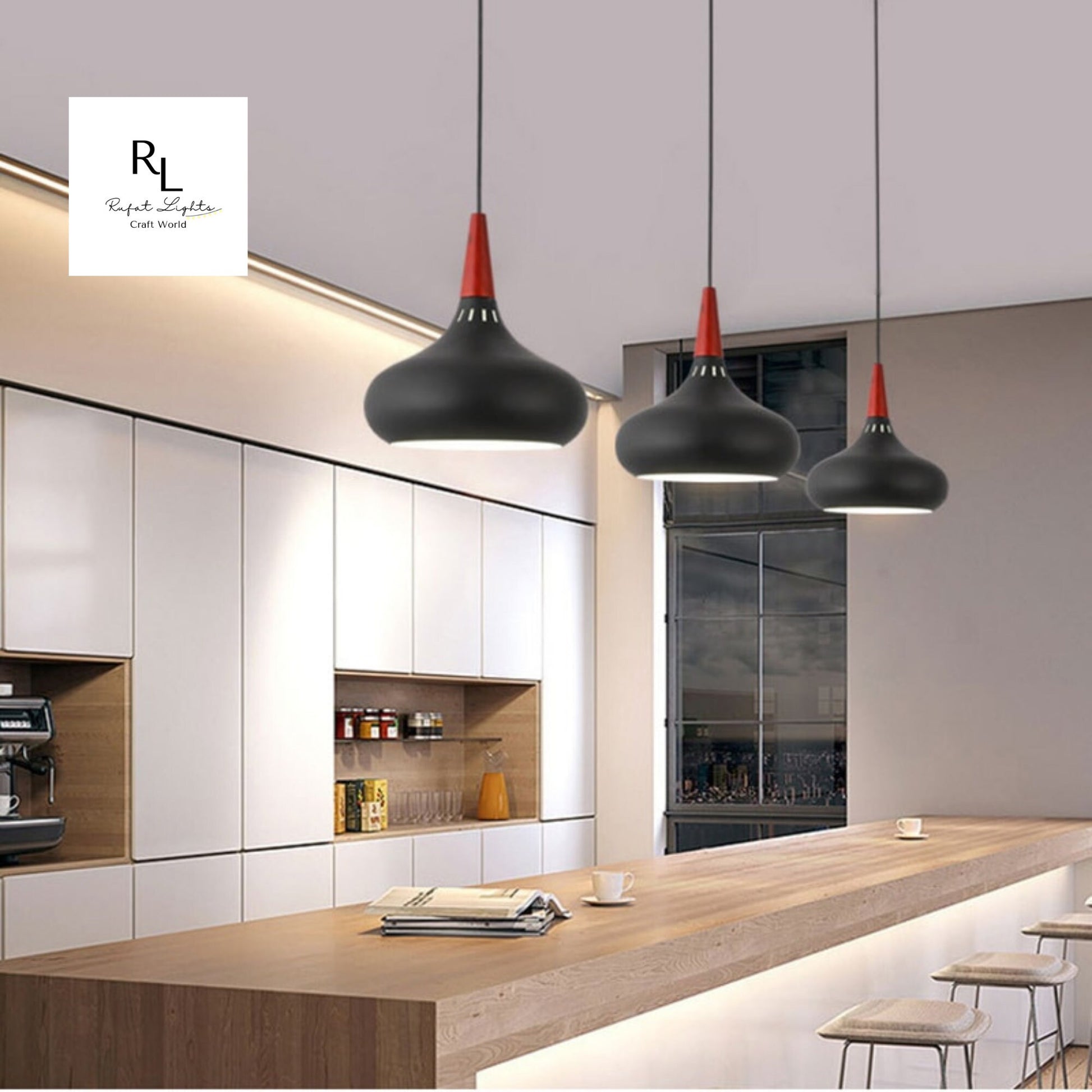 Nordic Wood Metal Pendant Lights, Dining Area Lamps, Pendant Lamps, Ceiling Lights, kitchen aisle/Living Room/Restaurant/Bar Light (No Bulb)