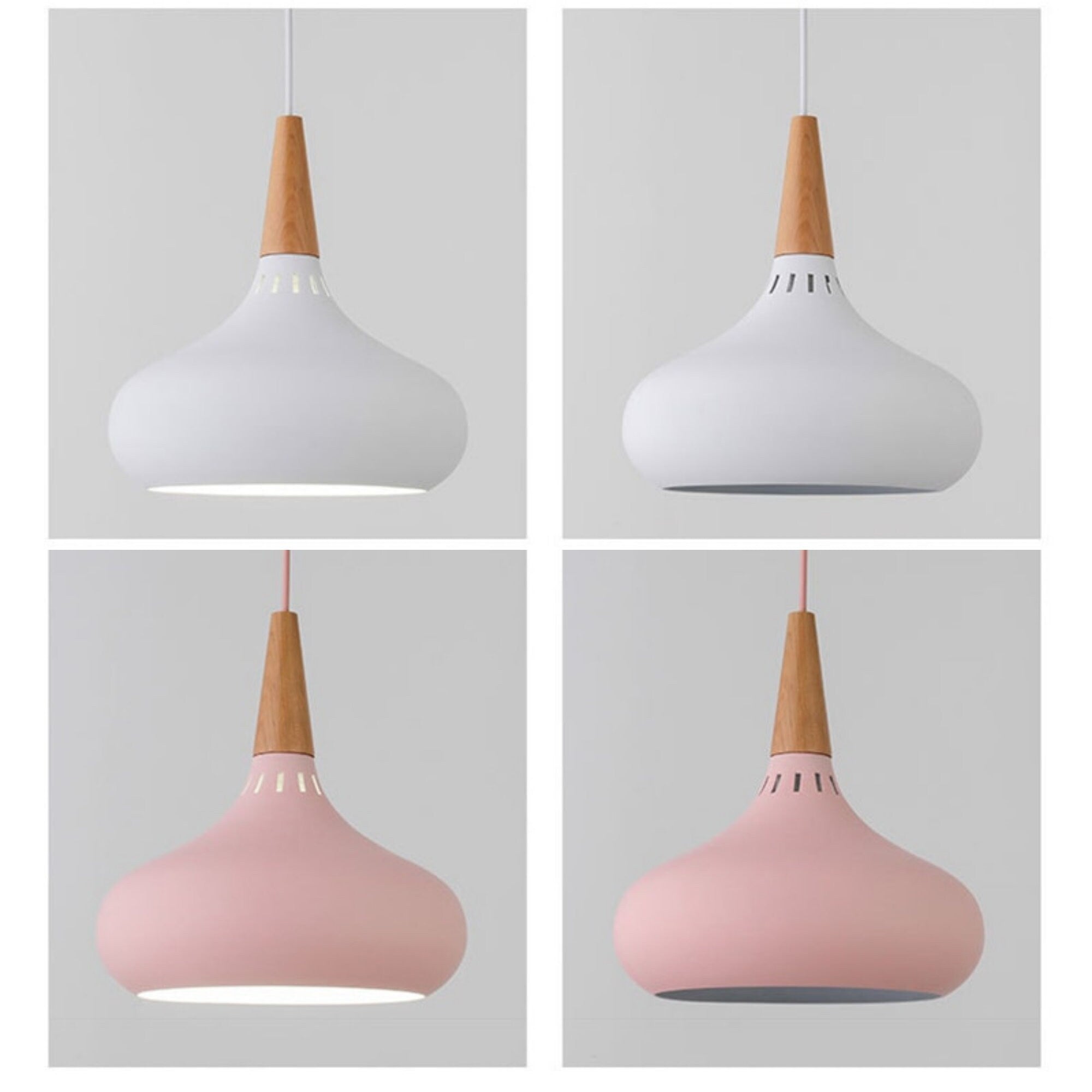 Nordic Wood Metal Pendant Lights, Dining Area Lamps, Pendant Lamps, Ceiling Lights, kitchen aisle/Living Room/Restaurant/Bar Light (No Bulb)