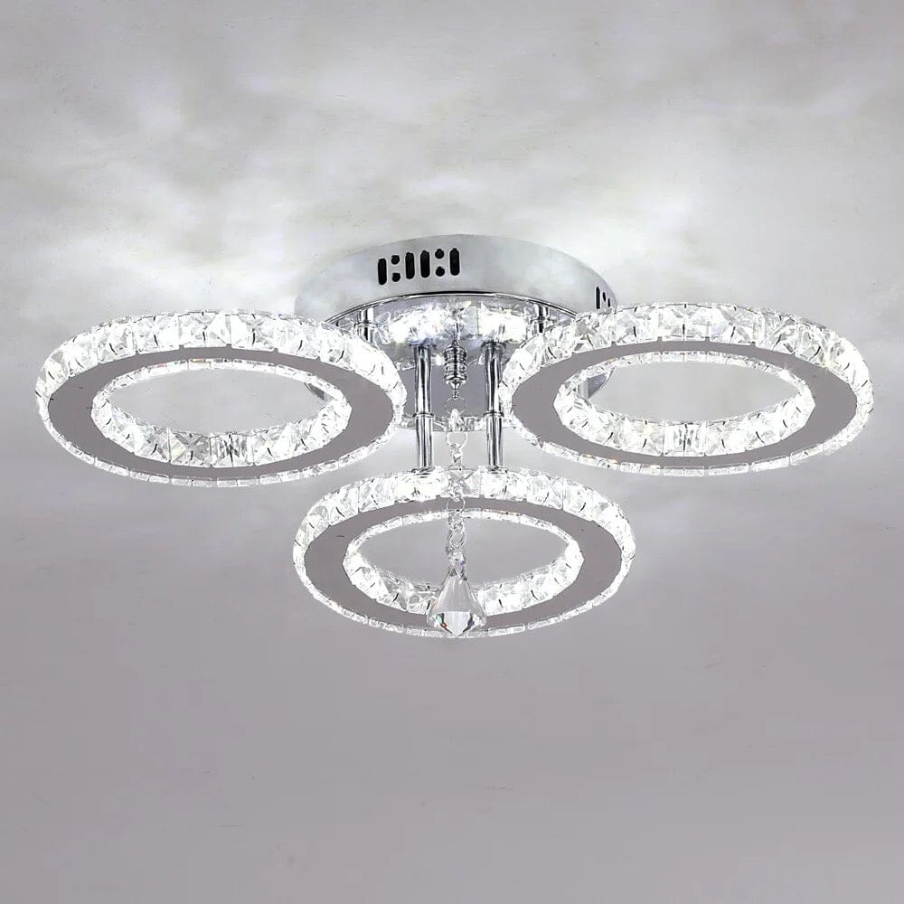 Modern Stainless Steel Lustres K9 Crystal Chandelier