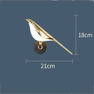 Nordic Magpie Art Design Golden Bird Wall Lights